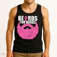 Beards For Boobs Breast Cancer Tank Top thumb 3