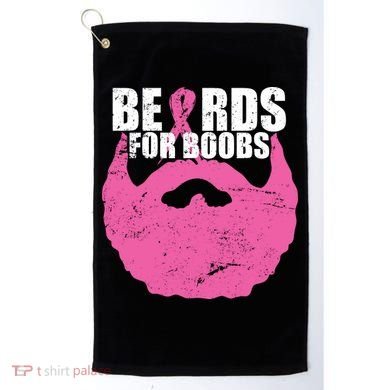 Beards For Boobs Breast Cancer Golf Towel