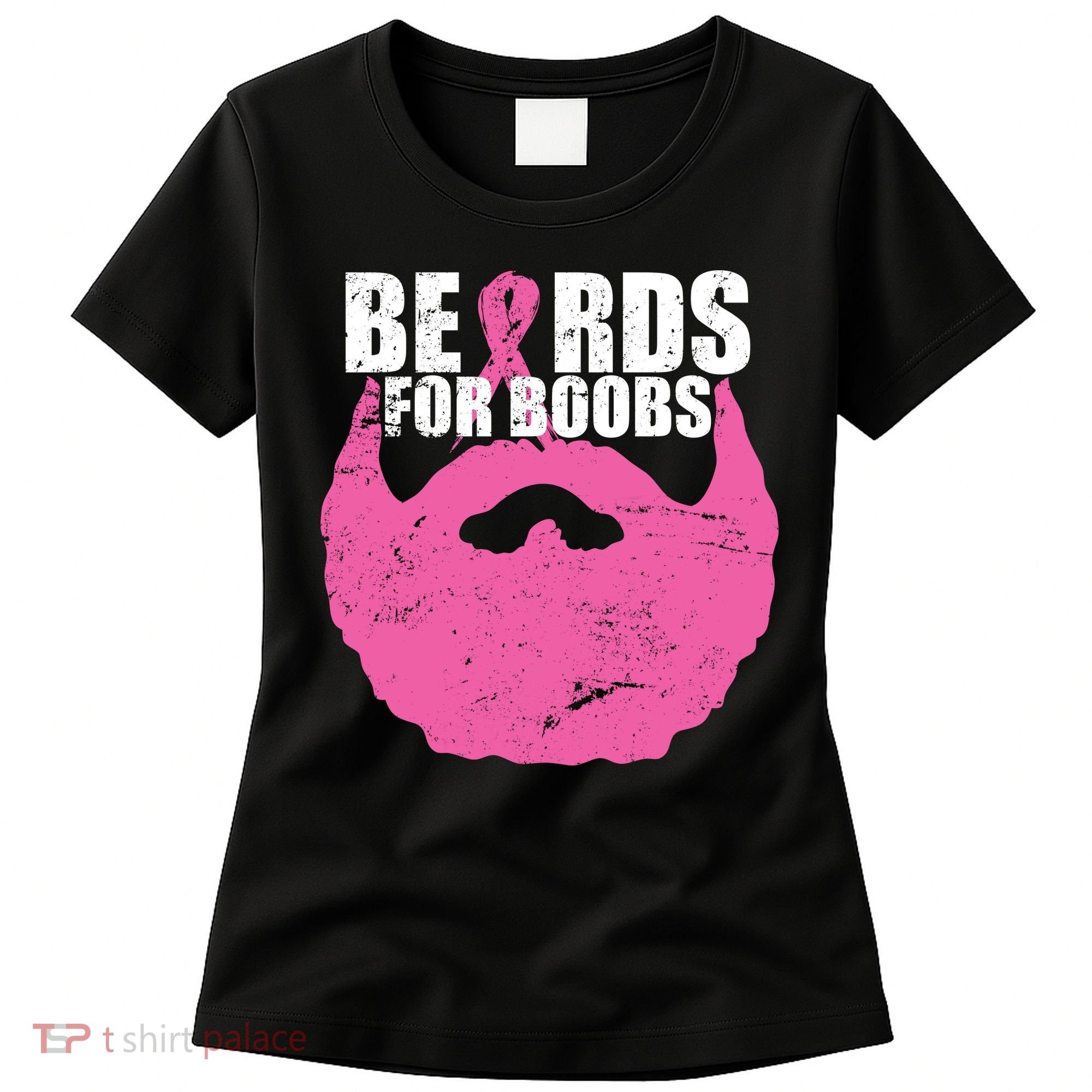 Beards For Boobs Breast Cancer Women's T-Shirt