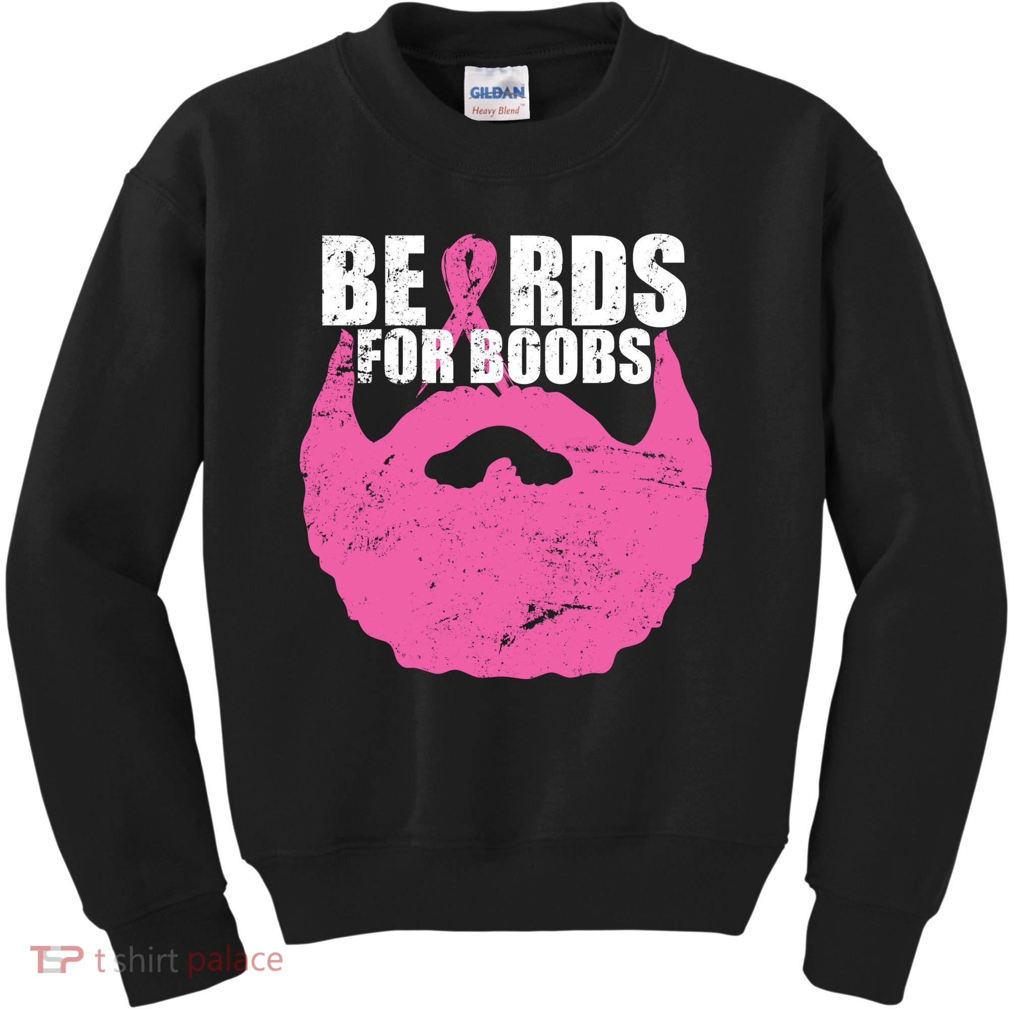 Beards For Boobs Breast Cancer Kids Sweatshirt