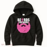 Beards For Boobs Breast Cancer Kids Hoodie thumb 0