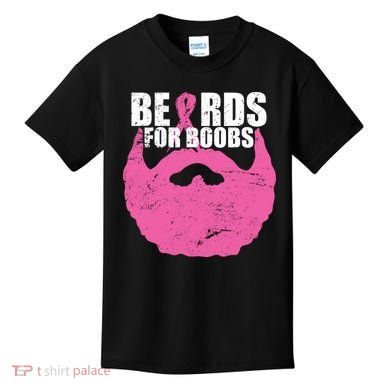 Beards For Boobs Breast Cancer Kids T-Shirt