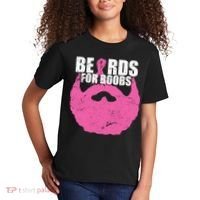 Beards For Boobs Breast Cancer Kids T-Shirt thumb 2