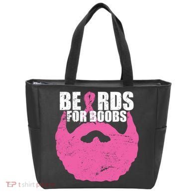 Beards For Boobs Breast Cancer Tote Bag