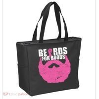 Beards For Boobs Breast Cancer Tote Bag thumb 2