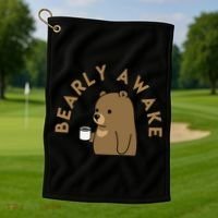 Bearly Awake Golf Towel thumb 1