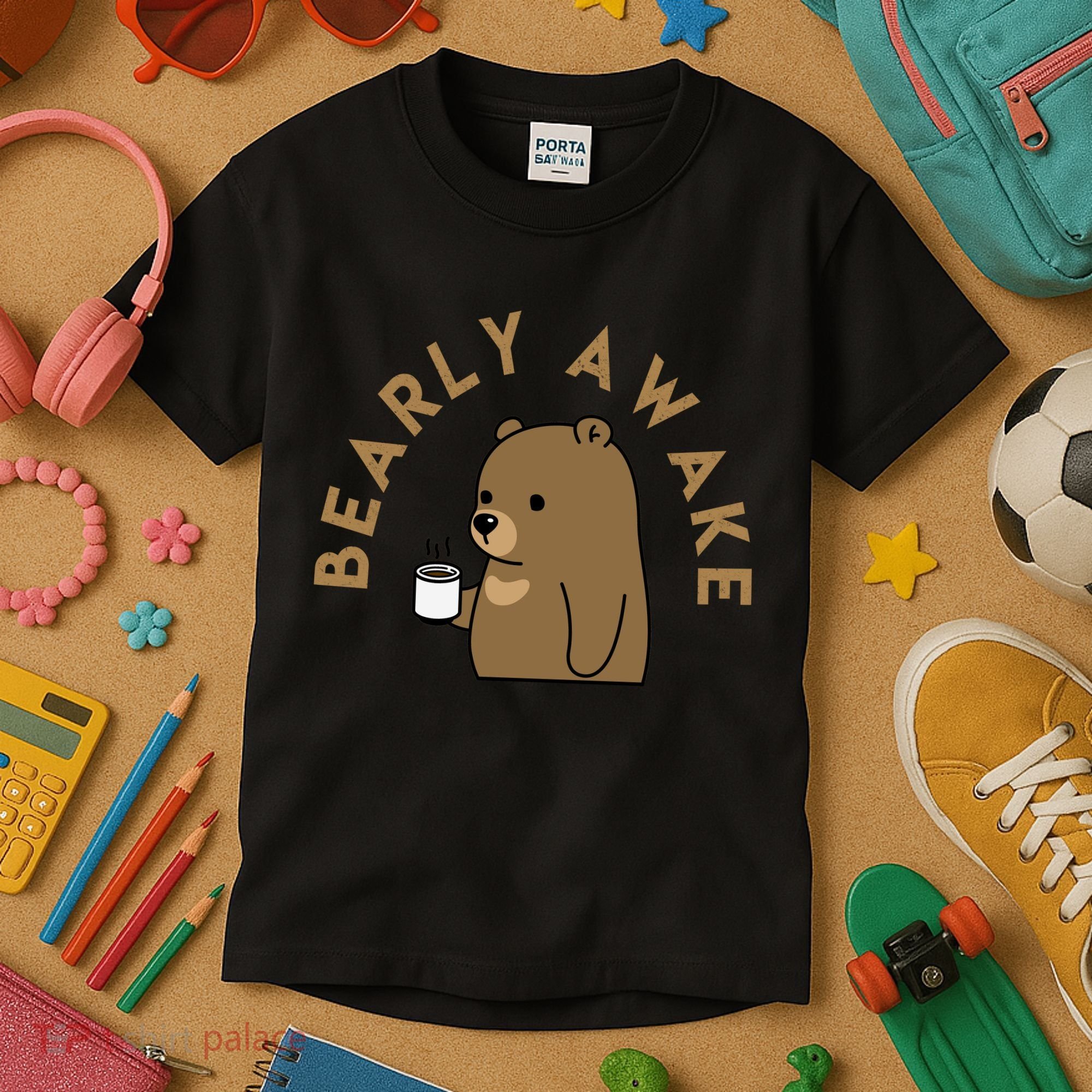 Bearly Awake Kids T-Shirt