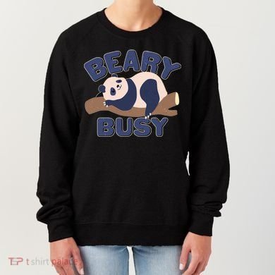 Beary Busy Cute Lazy Panda Women's Sweatshirt