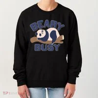 Beary Busy Cute Lazy Panda Women's Sweatshirt thumb 0