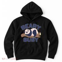 Beary Busy Cute Lazy Panda Hoodie thumb 0