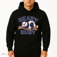 Beary Busy Cute Lazy Panda Hoodie thumb 2