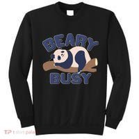 Beary Busy Cute Lazy Panda Sweatshirt thumb 0