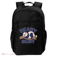 Beary Busy Cute Lazy Panda Backpack thumb 0