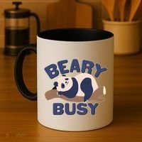 Beary Busy Cute Lazy Panda Coffee Mug thumb 4
