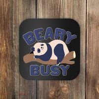 Beary Busy Cute Lazy Panda Coaster thumb 0