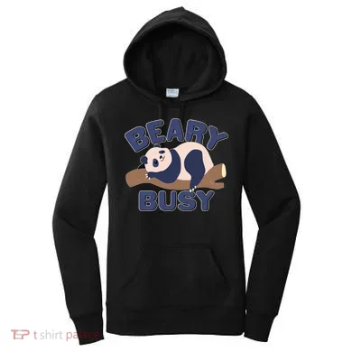 Beary Busy Cute Lazy Panda Women's Hoodie