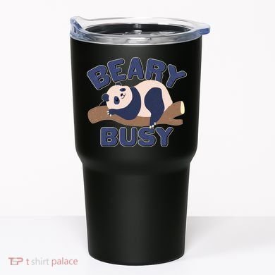 Beary Busy Cute Lazy Panda Tumbler