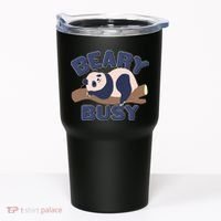 Beary Busy Cute Lazy Panda Tumbler thumb 0