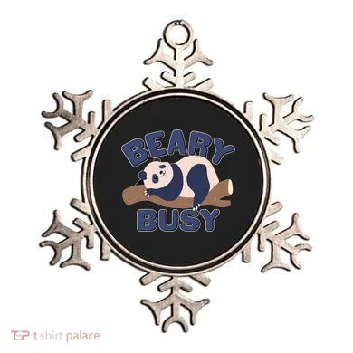 Beary Busy Cute Lazy Panda Ornament