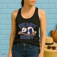 Beary Busy Cute Lazy Panda Women's Tank Top thumb 2