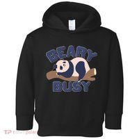 Beary Busy Cute Lazy Panda Toddler Hoodie thumb 0