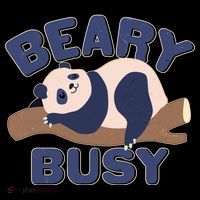 Beary Busy Cute Lazy Panda Toddler Hoodie thumb 2