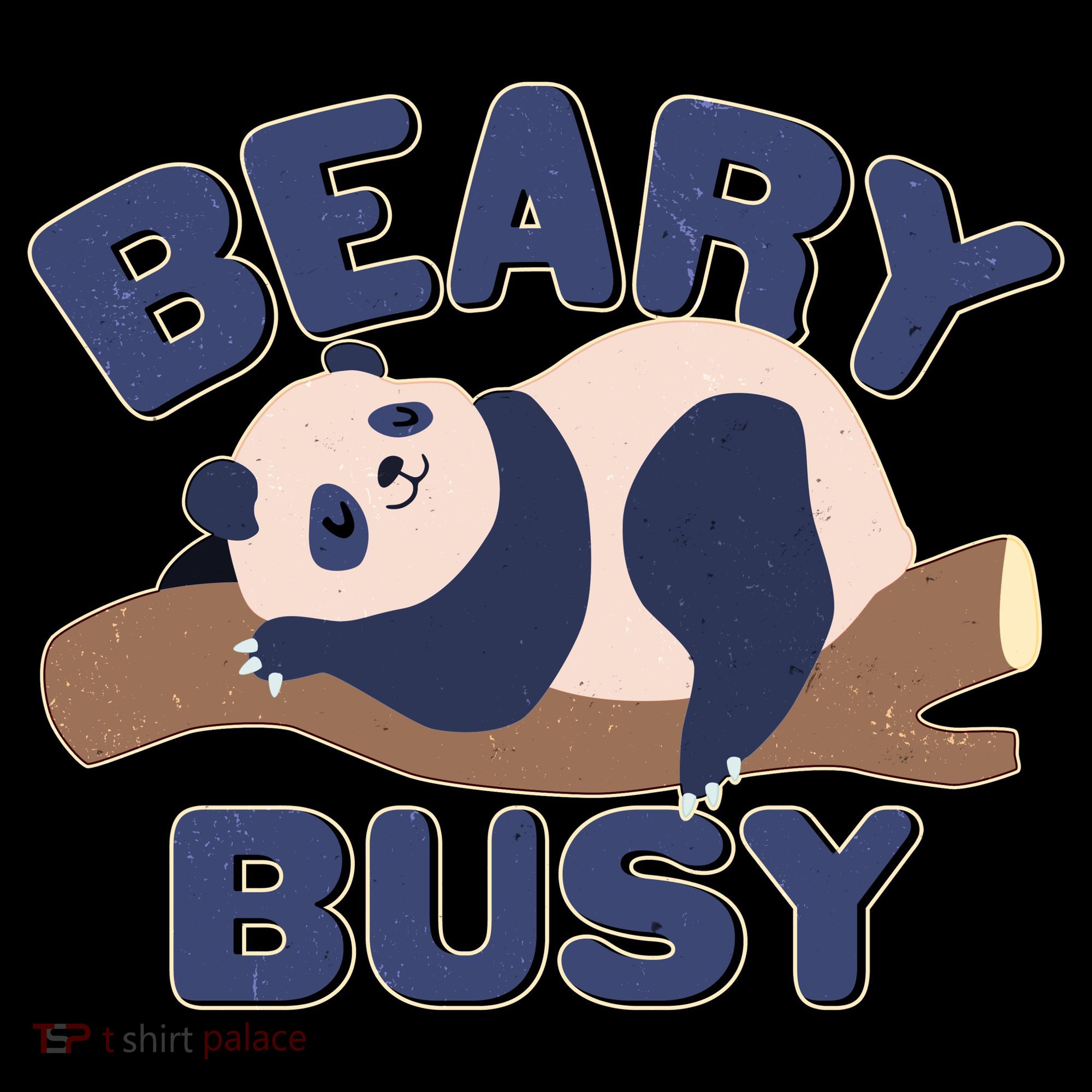 Beary Busy Cute Lazy Panda Women's Long Sleeve Shirt