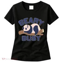 Beary Busy Cute Lazy Panda Women's T-Shirt thumb 0