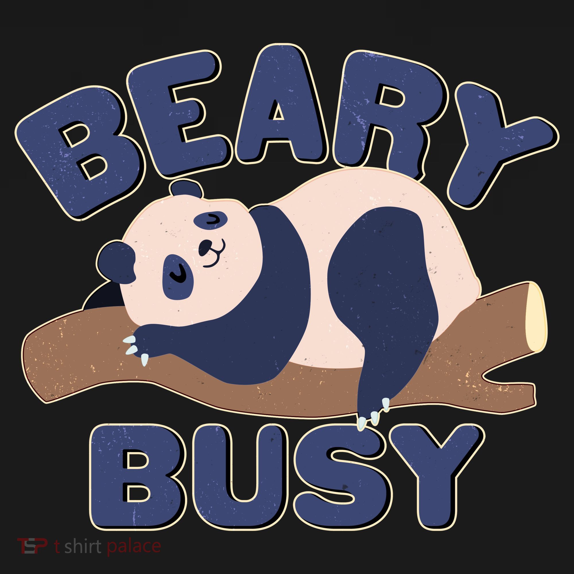 Beary Busy Cute Lazy Panda Tote Bag