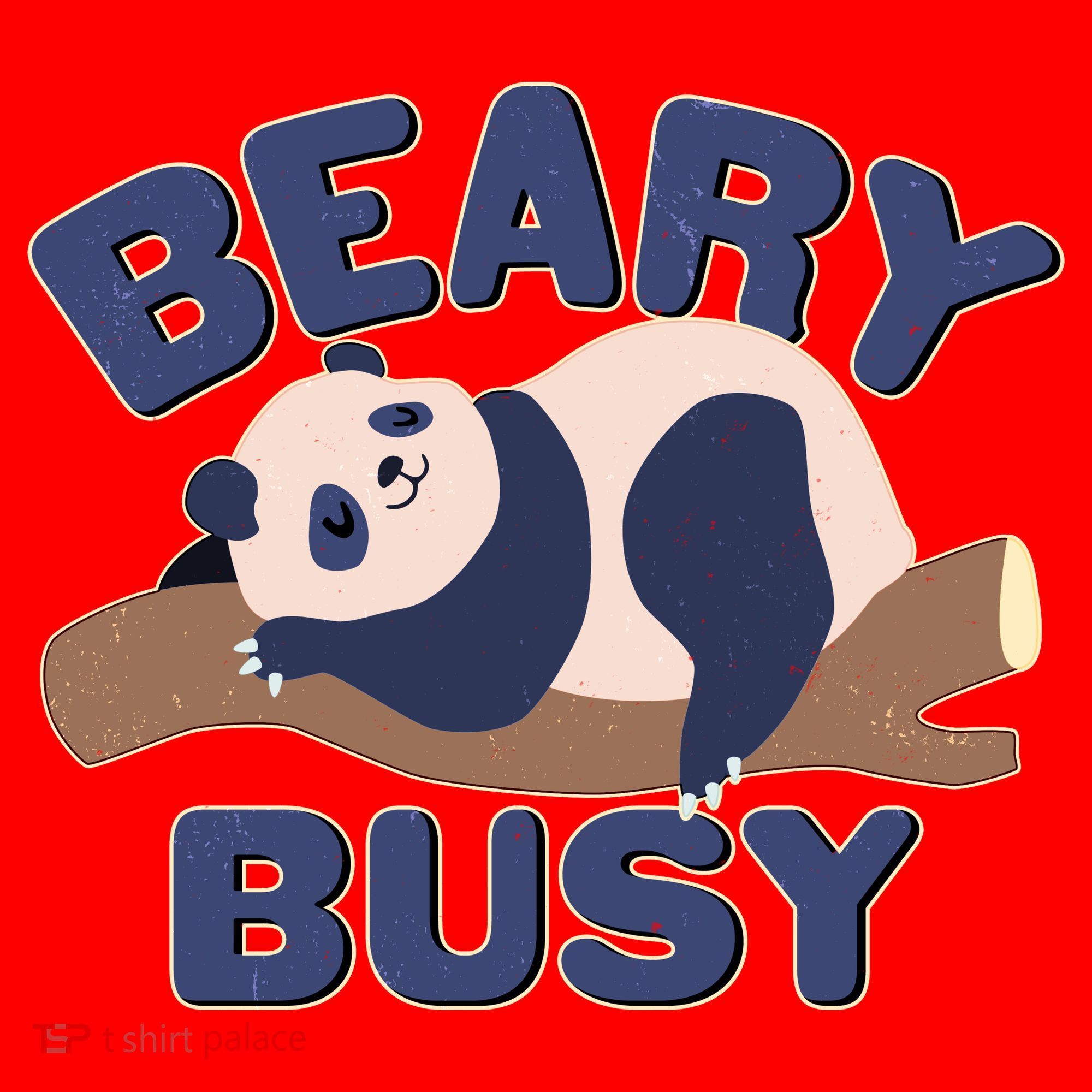 Beary Busy Cute Lazy Panda Santa Hat
