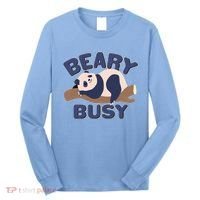 Beary Busy Cute Lazy Panda Long Sleeve Shirt thumb 0