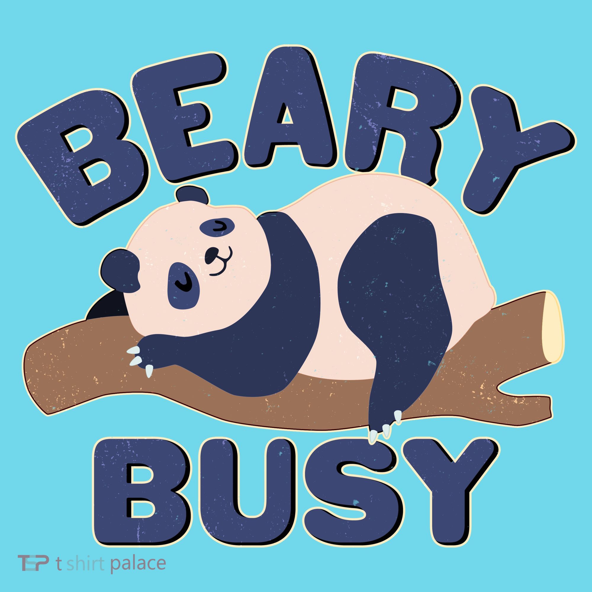 Beary Busy Cute Lazy Panda Long Sleeve Shirt