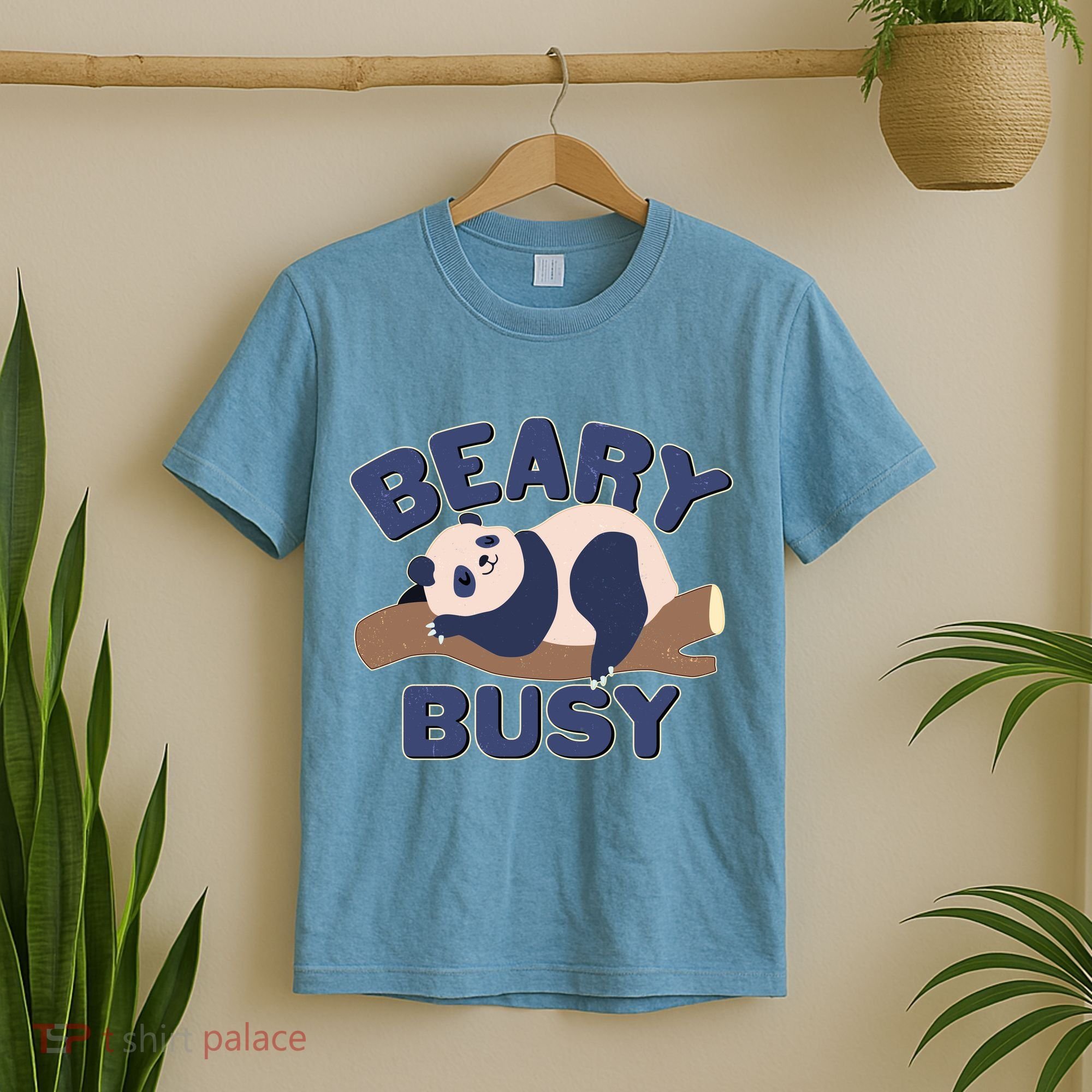 Beary Busy Cute Lazy Panda T-Shirt