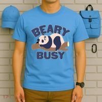 Beary Busy Cute Lazy Panda T-Shirt thumb 5