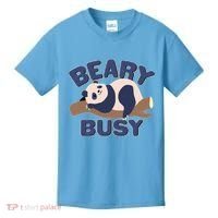 Beary Busy Cute Lazy Panda Kids T-Shirt thumb 0