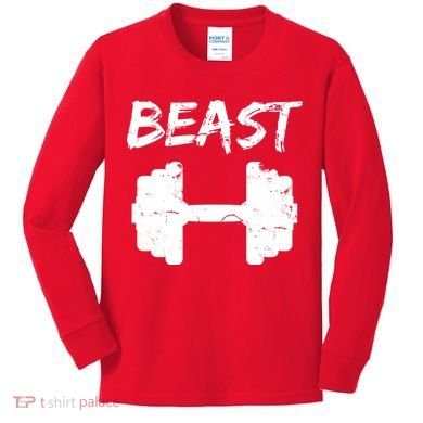 Beast Gym Logo Kids Long Sleeve Shirt