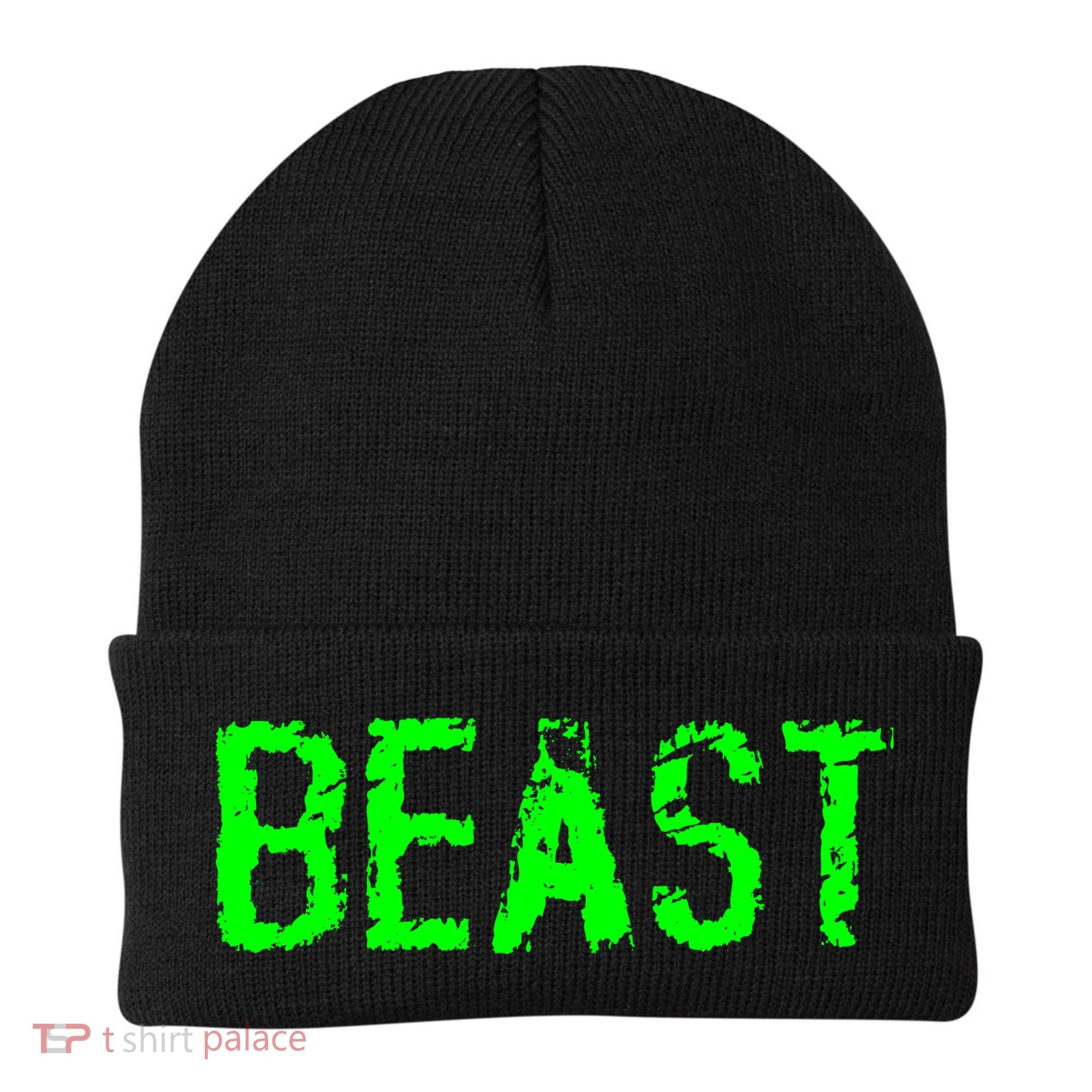 Beast Gym Workout Mode Fitness Logo Beanie