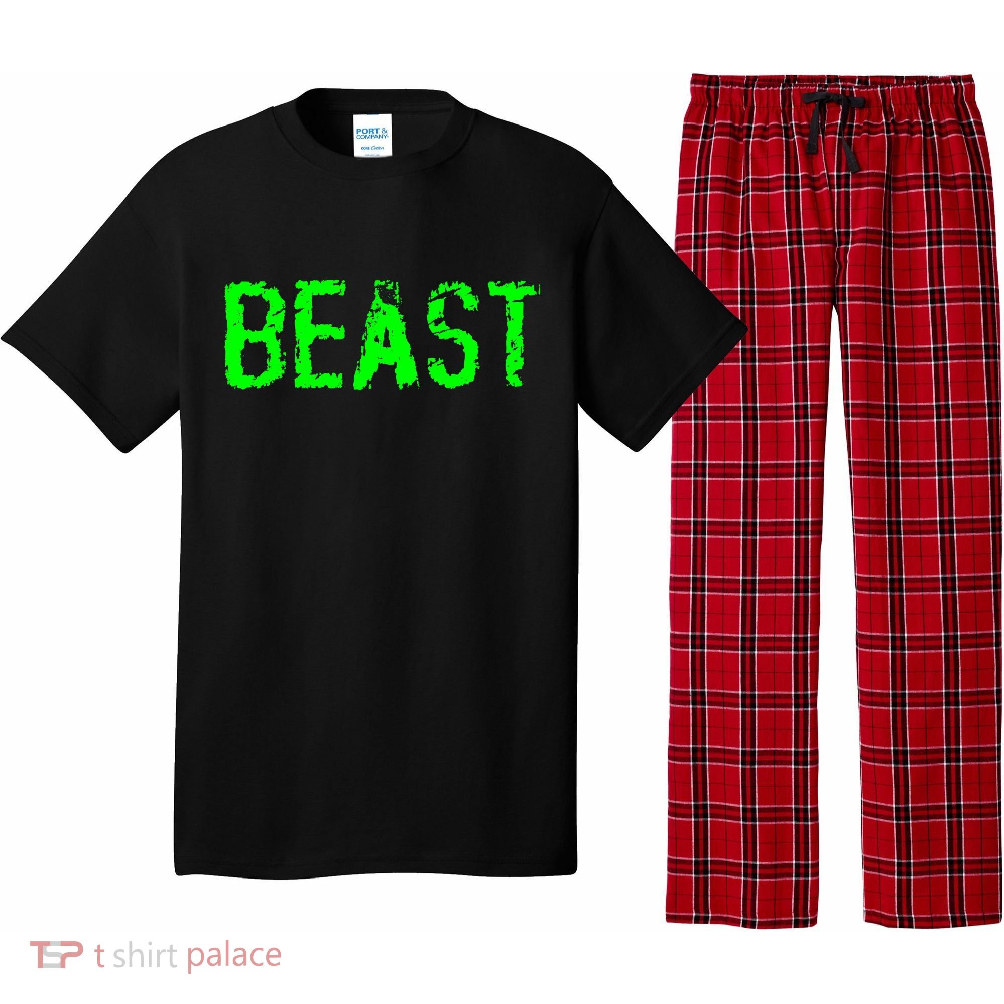 Beast Gym Workout Mode Fitness Logo Pajama Set
