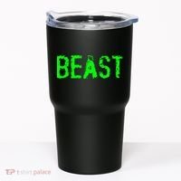 Beast Gym Workout Mode Fitness Logo Tumbler thumb 0