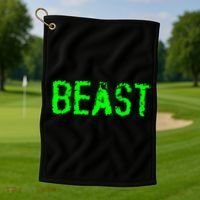 Beast Gym Workout Mode Fitness Logo Golf Towel thumb 1