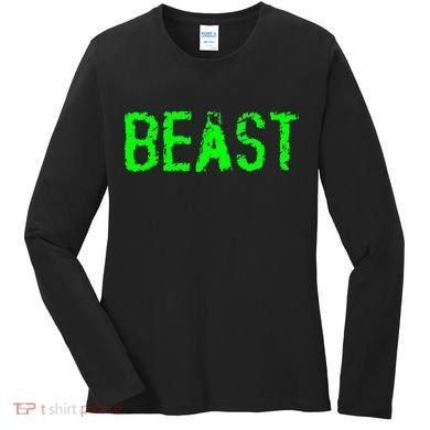 Beast Gym Workout Mode Fitness Logo Women's Long Sleeve Shirt