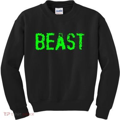 Beast Gym Workout Mode Fitness Logo Kids Sweatshirt