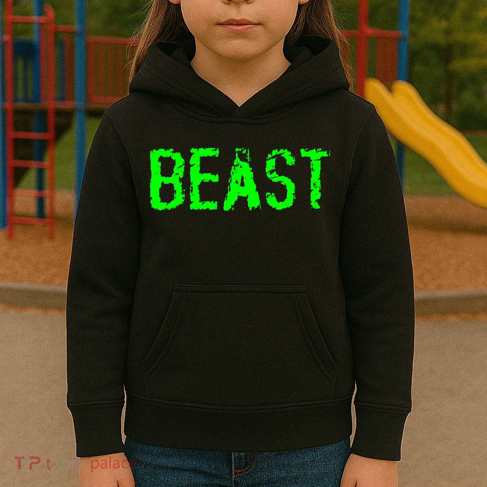Beast Gym Workout Mode Fitness Logo Kids Hoodie