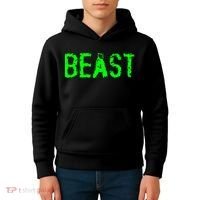 Beast Gym Workout Mode Fitness Logo Kids Hoodie thumb 4