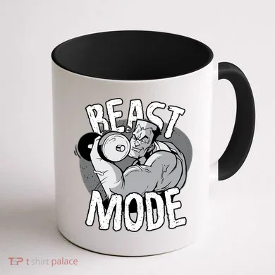 Beast Mode Bodybuilder Coffee Mug back