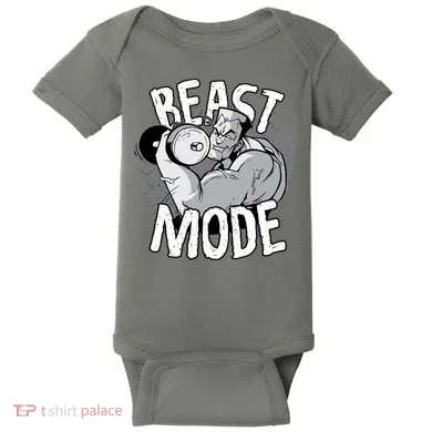 Beast Mode Bodybuilder Baby Bodysuit