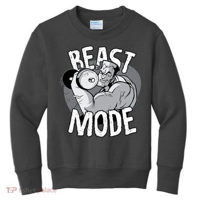 Beast Mode Bodybuilder Kids Sweatshirt