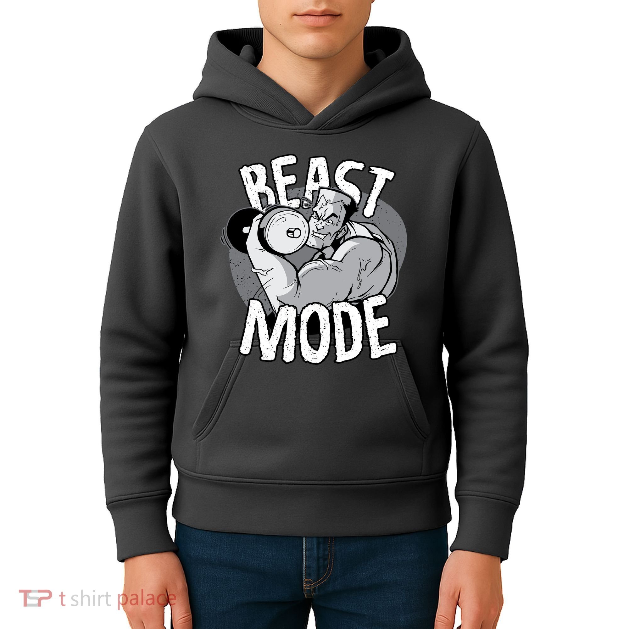 Beast Mode Bodybuilder Kids Hoodie