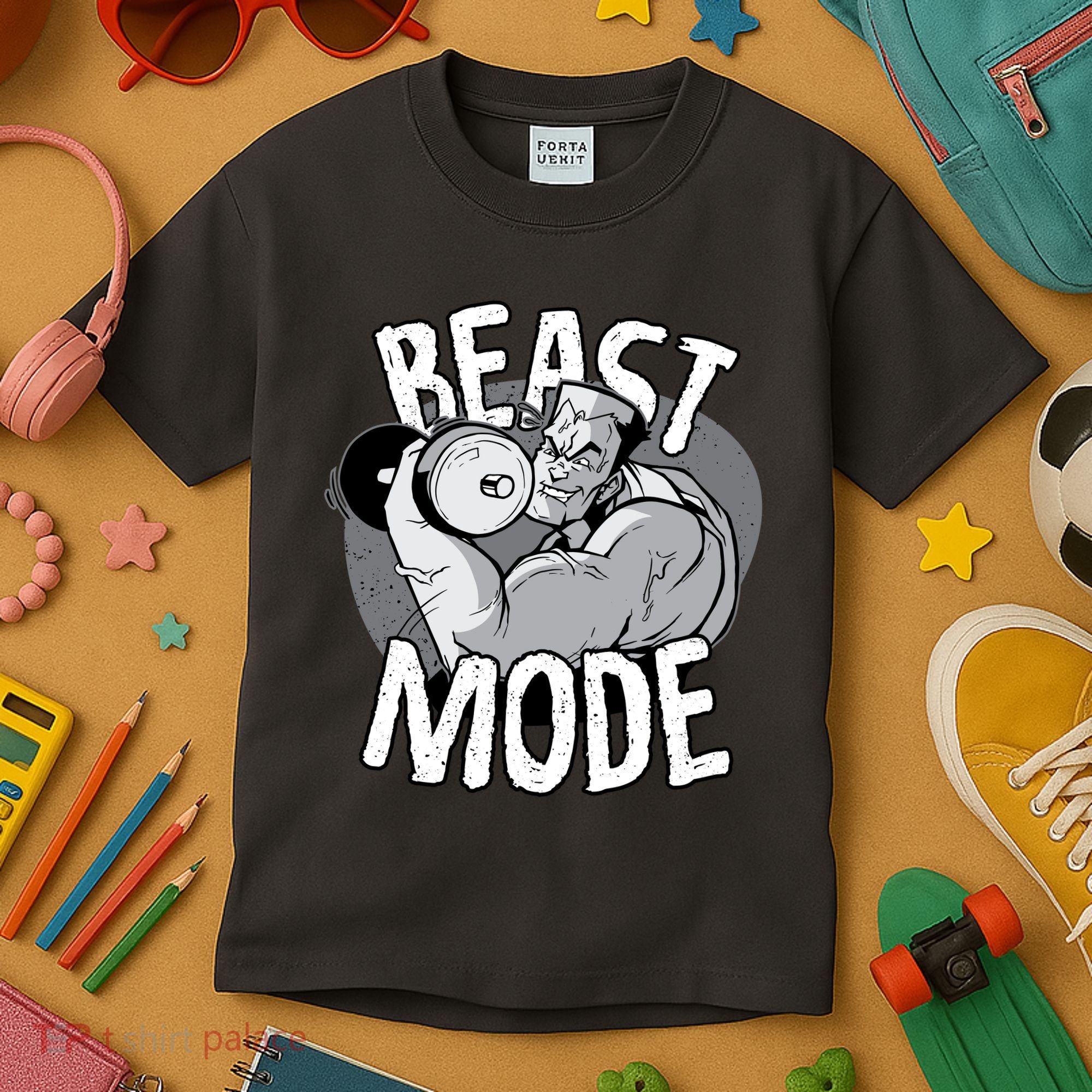 Beast Mode Bodybuilder Kids T-Shirt