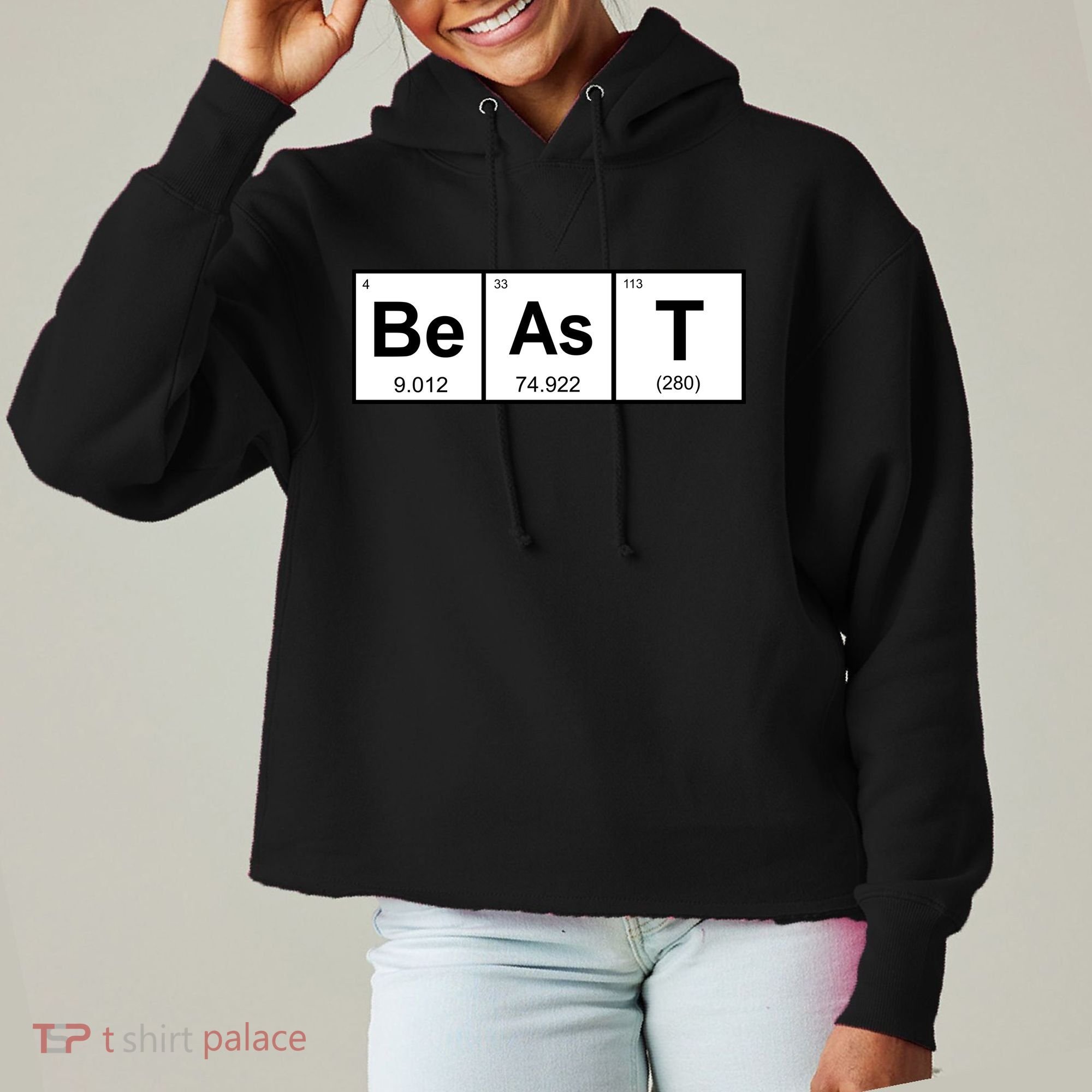 Beast Table of Elements Ladies Heavyweight Boxy Pullover Hoodie